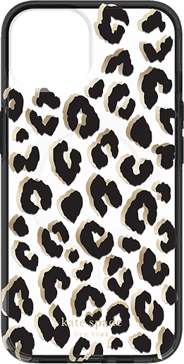 Kate Spade iPhone 14 Hardshell City Leopard Black