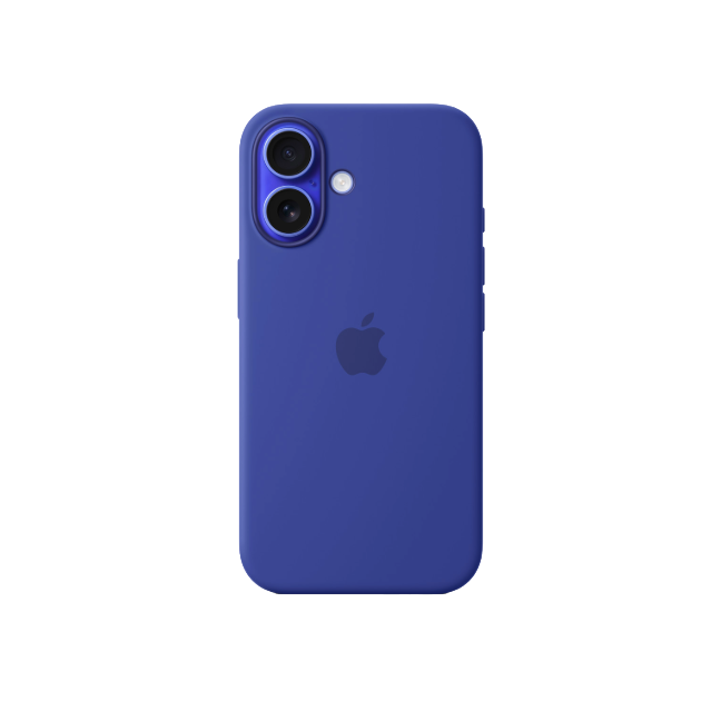 Apple iPhone 16 Silicone Case W MS BLU