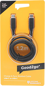 G2G Braided Cable USB C to USB C 1.2m