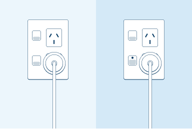 Huawei B618 advanced settings - factory reset - step 1 illustration of a power plug in the wall