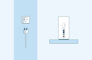 Illustration of plugging in a modem