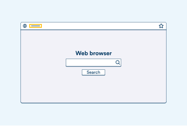 illustration of an internet webpage