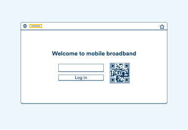 illustration of a login page in a web browser