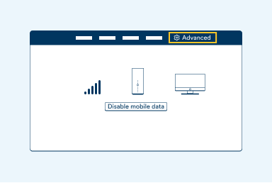 illustration showing modem setting