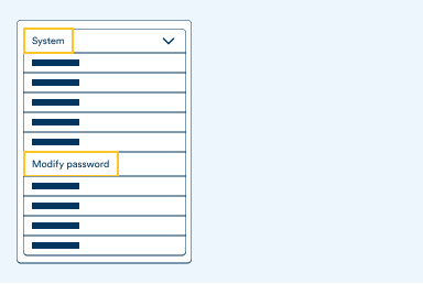 Illustration of settings list