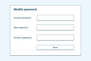 illustration of modify password page