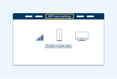 Huawei B618 advanced settings - name and password - Step 1 Illustration of modem settings webpage