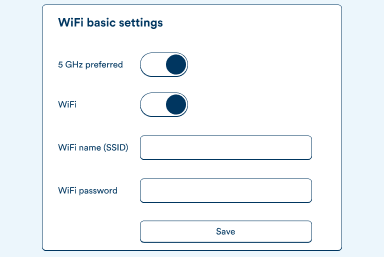 Huawei B618 advanced settings - name and password - step 2 Illustration of settings webpage