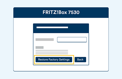Fritzbox 7530 Modem Advanced Settings - Factory Reset Modem - Step 6
