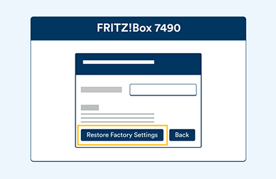 Fritzbox 7490 Modem Advanced Settings - Factory Reset Modem - Step 6