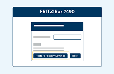 Fritzbox 7490 Modem Advanced Settings - Factory Reset Modem - Step 6 Fritzbox 7490 Modem Advanced Settings - Factory Reset Modem - Step 6