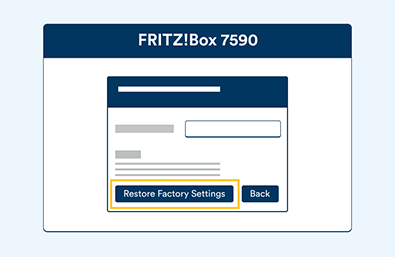 Fritzbox 7590 Modem Advanced Settings - Factory Reset Modem - Step 6