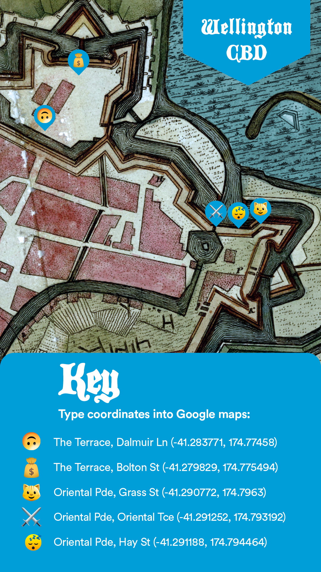 alternate art tour - map - wellington