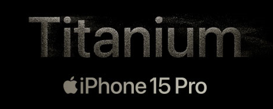 iPhone 15 Pro Titanium logo lockup iPhone 15 Pro Titanium