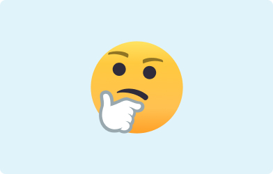 H&S - Thinking Emoji Emoji of a thinking face on a light blue background