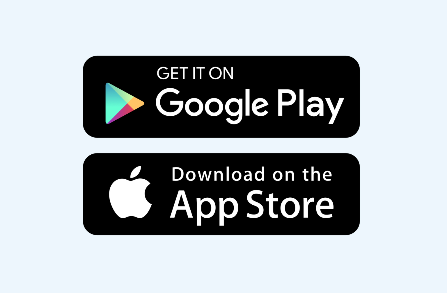 5G Broadband Router - Step 5 Google Play Logo and App Store logo on a light blue background