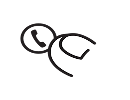 Icon of a thumb tapping the call button