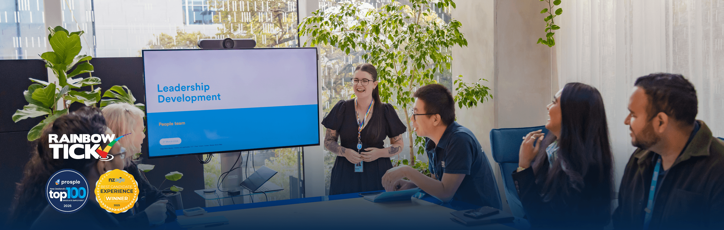 2degrees staff in a leader development meeting