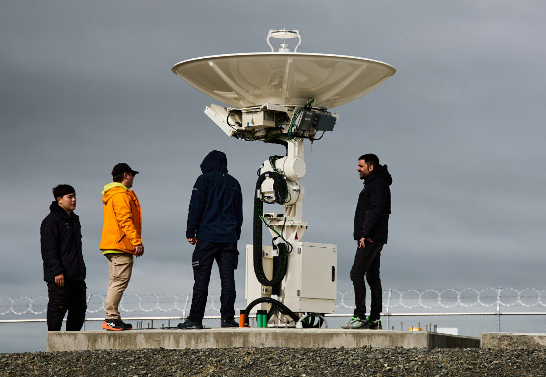 Photo of workers at the 2degrees Satellite Ground Station