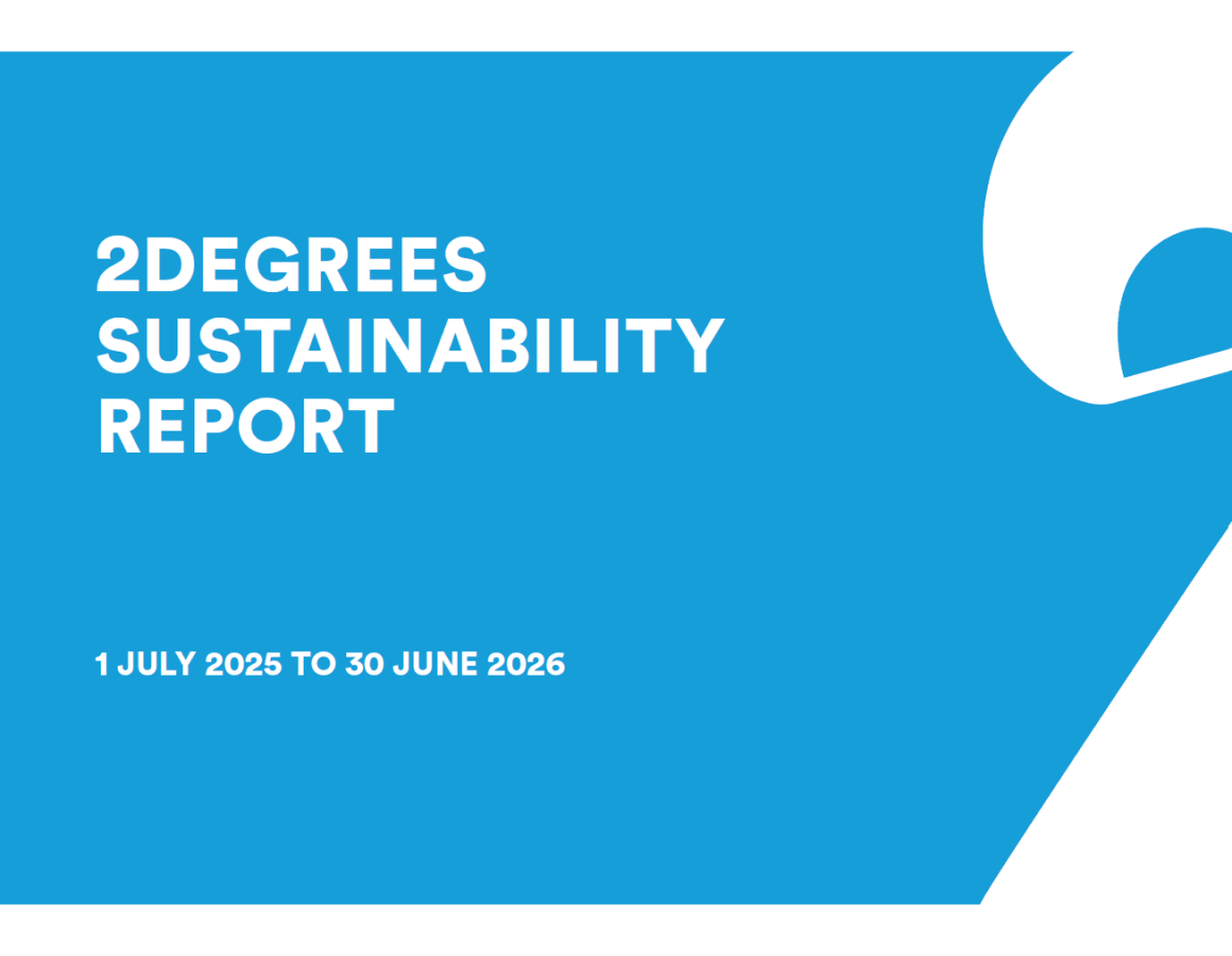 2degrees Sustainability Report FY26 title page