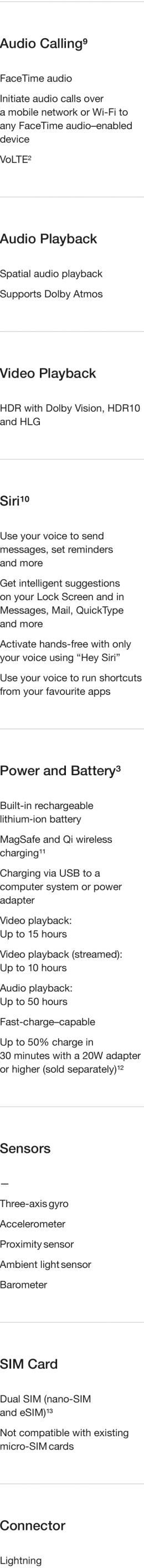 Apple compare - iPhone 12 mini - specs 3-of-3 Apple compare - iPhone 12 mini - specs 3-of-3