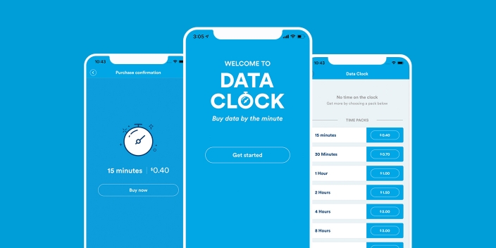 2degrees Data Clock app