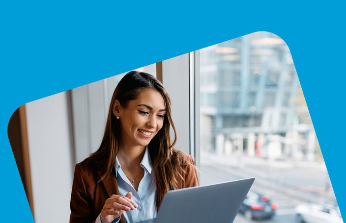 Image of woman on a laptop