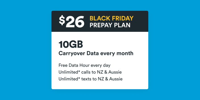 Image of the Black Friday prepay plan card
