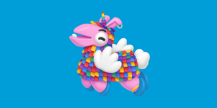 3d emoji of Paulie the data pinata